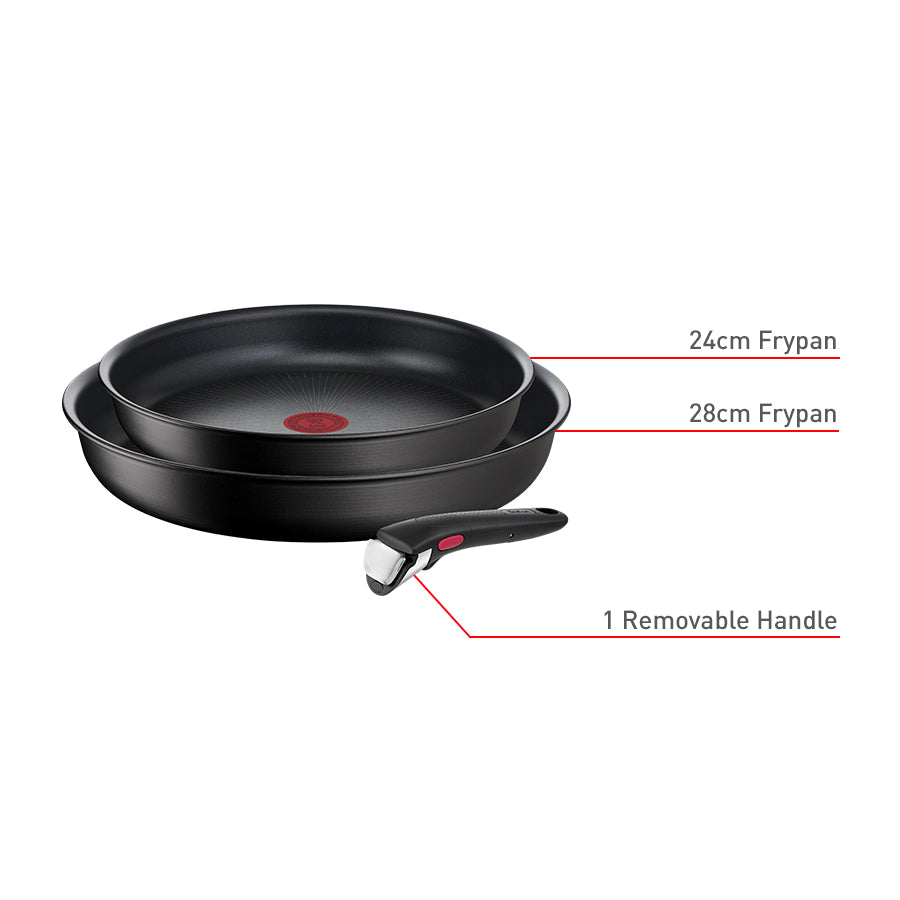 Tefal Ingenio Unlimited Induction Non-Stick 3pc Frypan Set