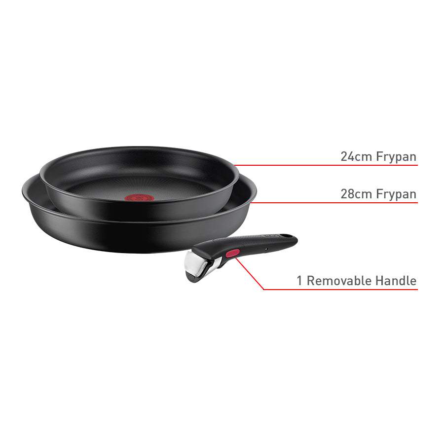 Tefal Ingenio Ultimate Non-Stick Induction 3pc Frypan Set