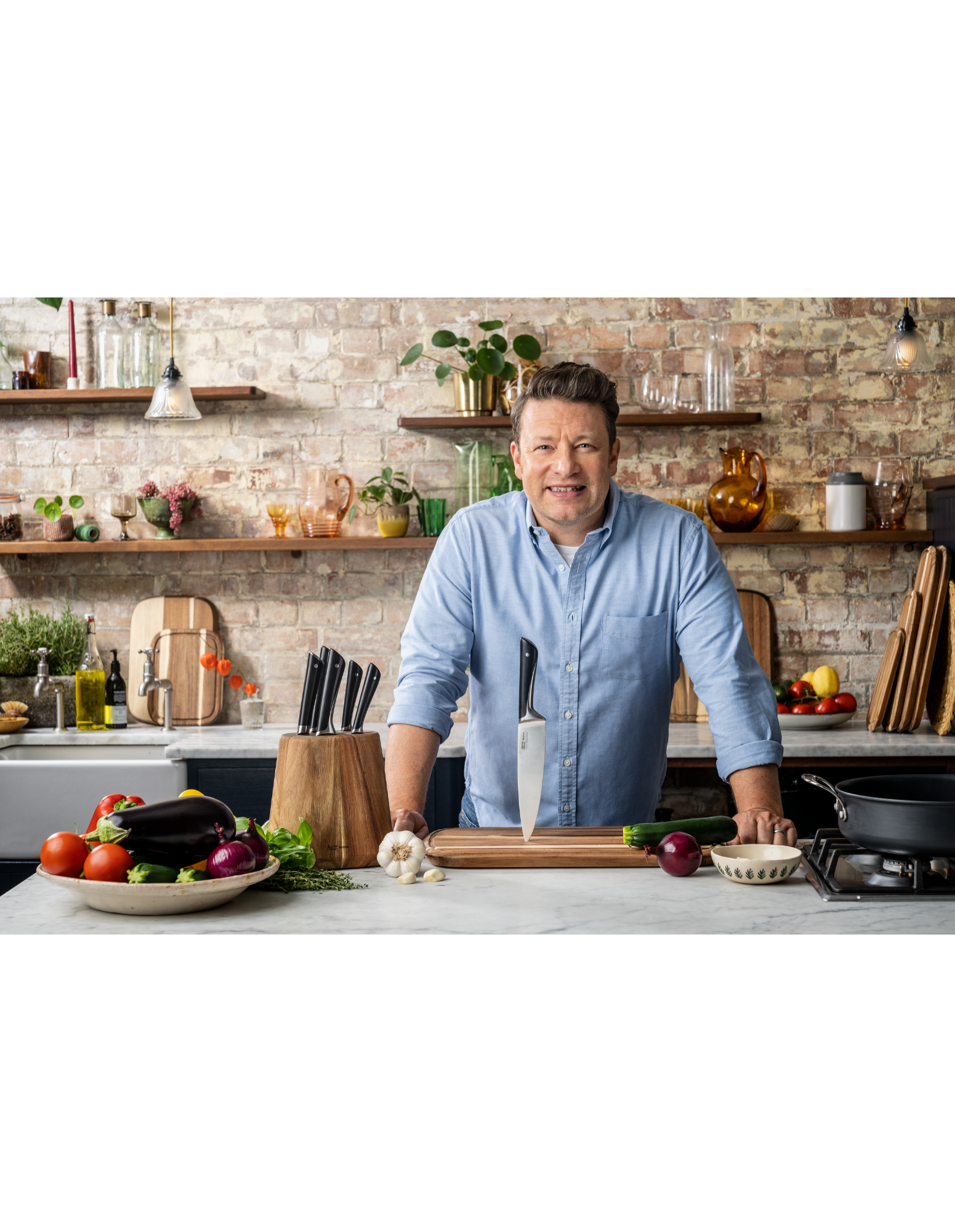 Jamie Oliver by Tefal Knife Block 5pc Set
