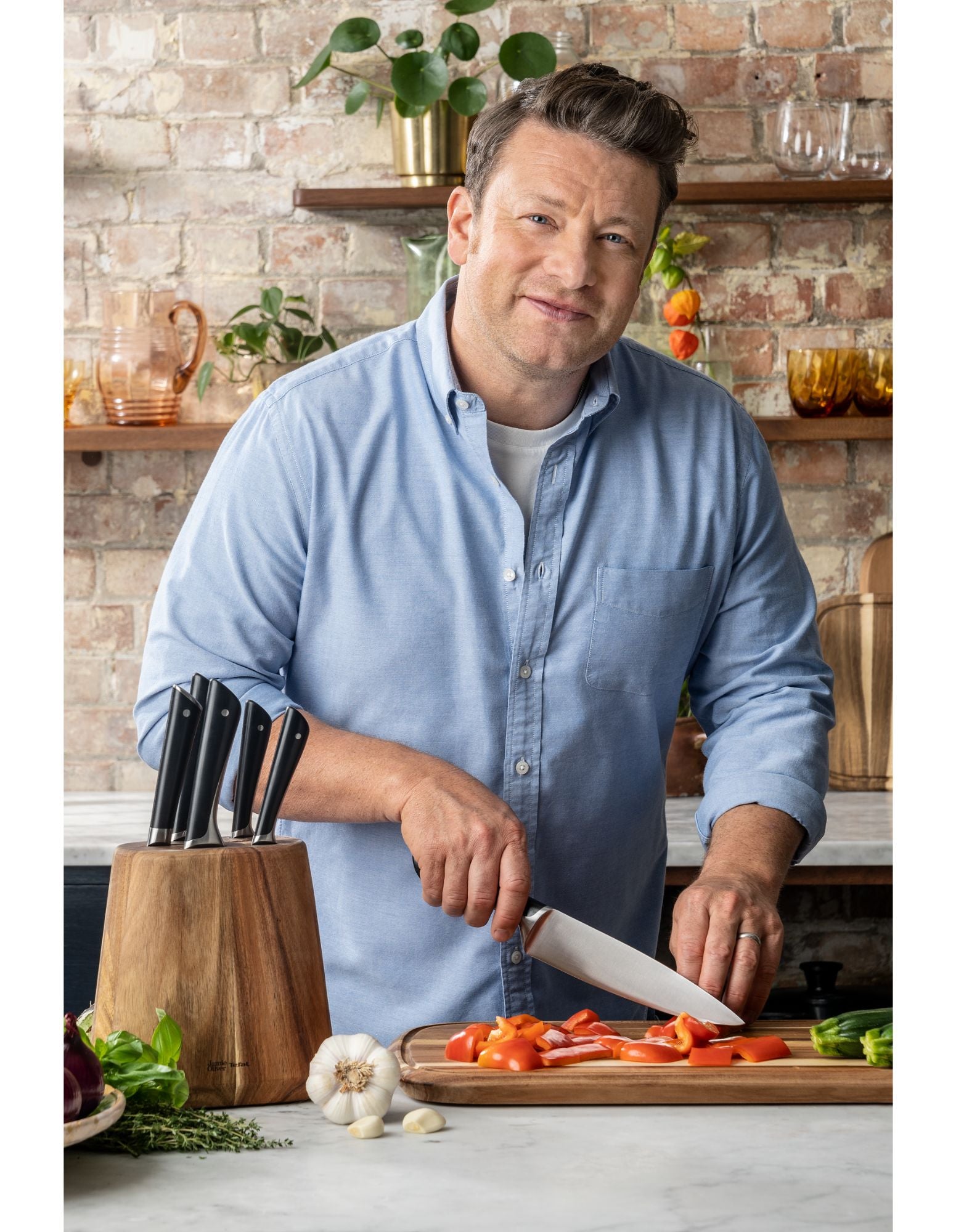 Jamie Oliver by Tefal Knife Block 6pc Set